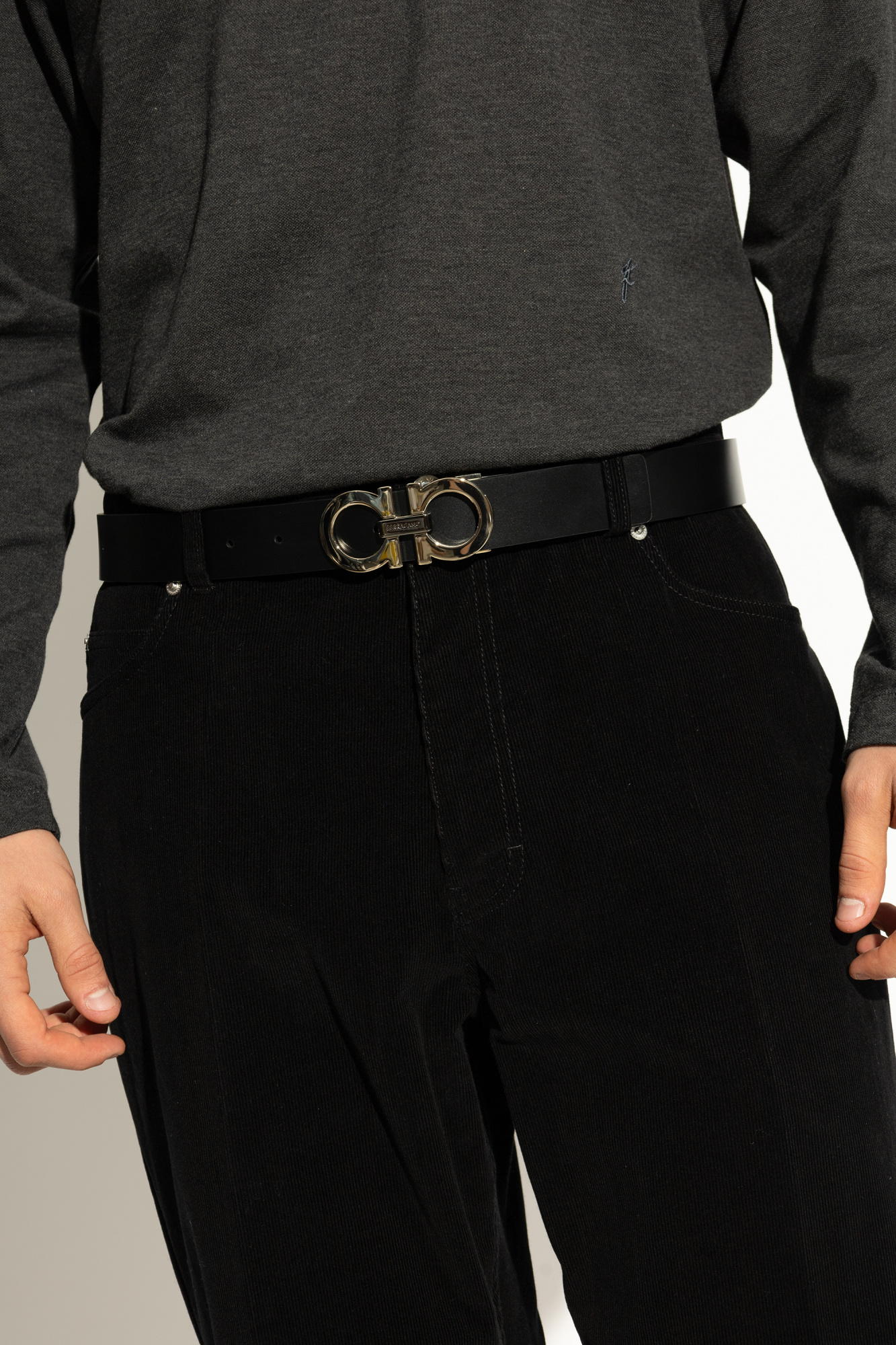 ベルト FERRAGAMO BELT (230416784060 TMORO) FERRAGAMO Reversible belt with logo | Men's Accessories | Vitkac